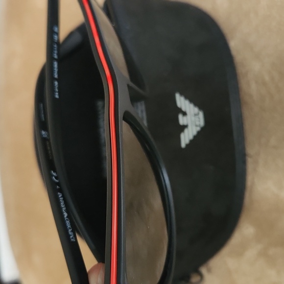 NWT ❗️ Emporio Armani men's sunglasses black and red with case - Picture 5 of 12